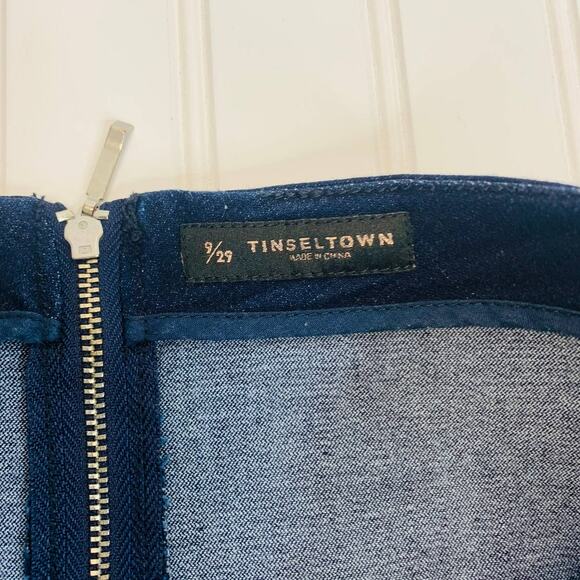 Dark Wash Stretch Denim Jean Skirt Sz 29 9 - Picture 3 of 4
